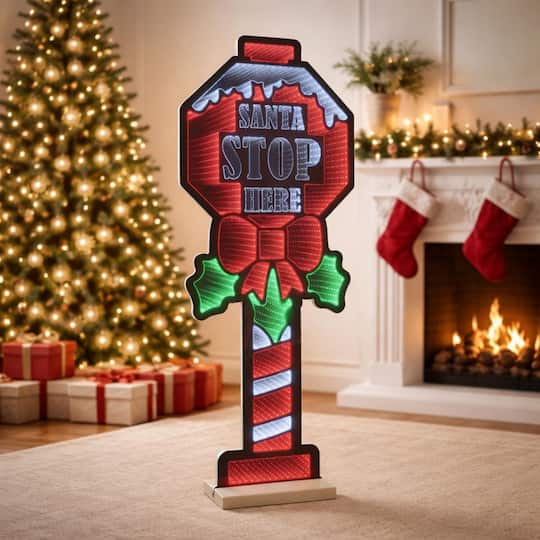 Melrose 47" Santa Stop Here EkkoLight